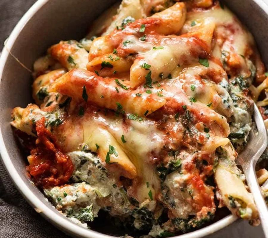 Baked Ziti with Ricotta and Spinach