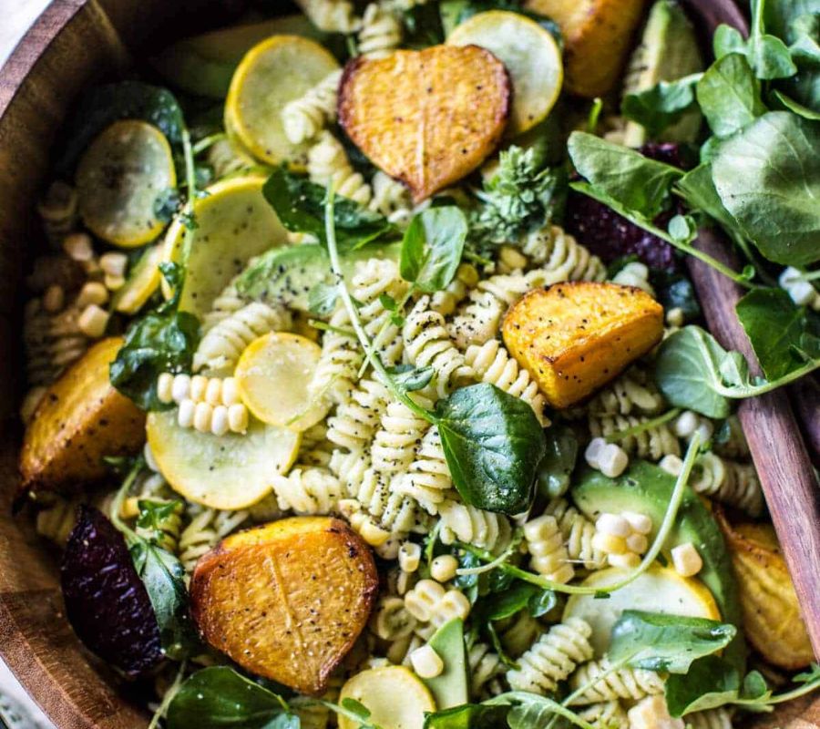 Beet & Goat Cheese Pasta Salad