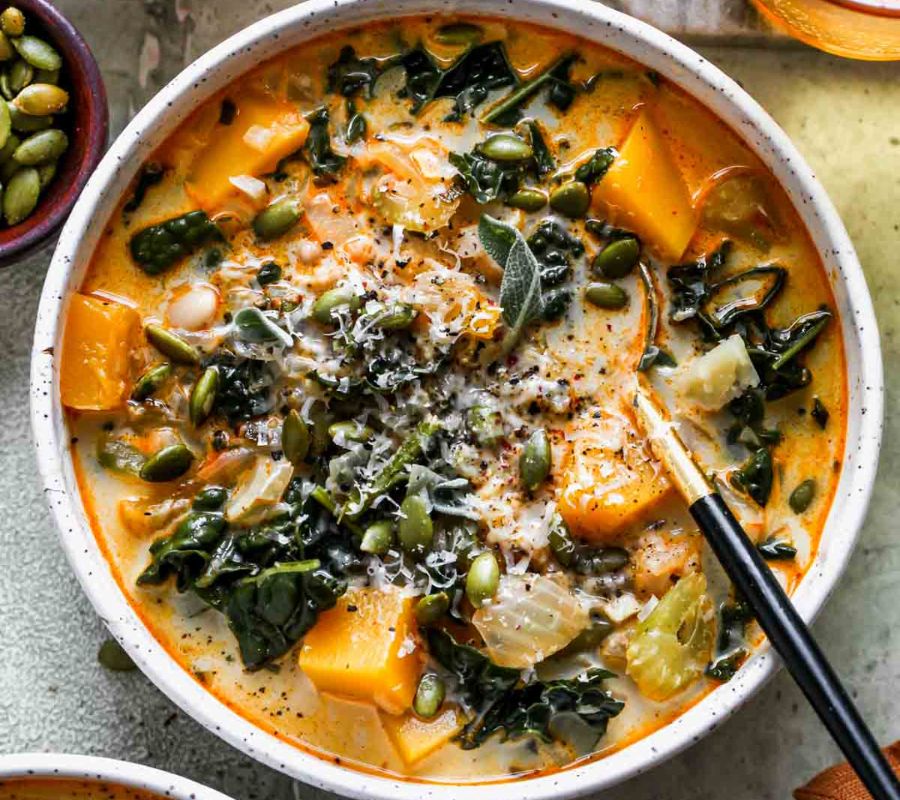 Butternut Squash & Kale Soup