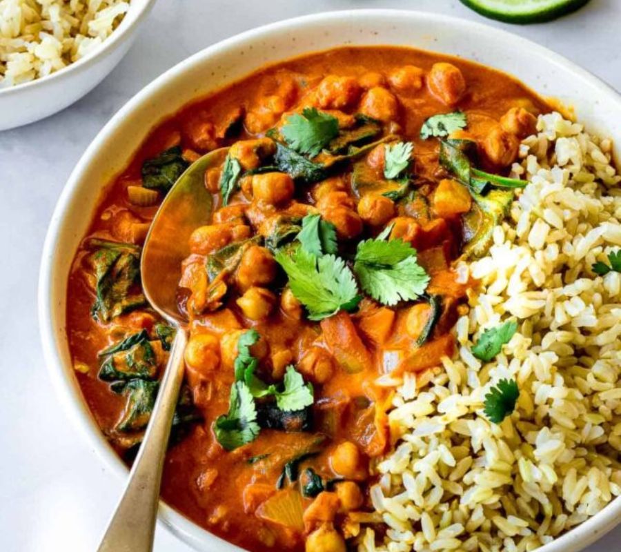 Chickpea & Spinach Curry