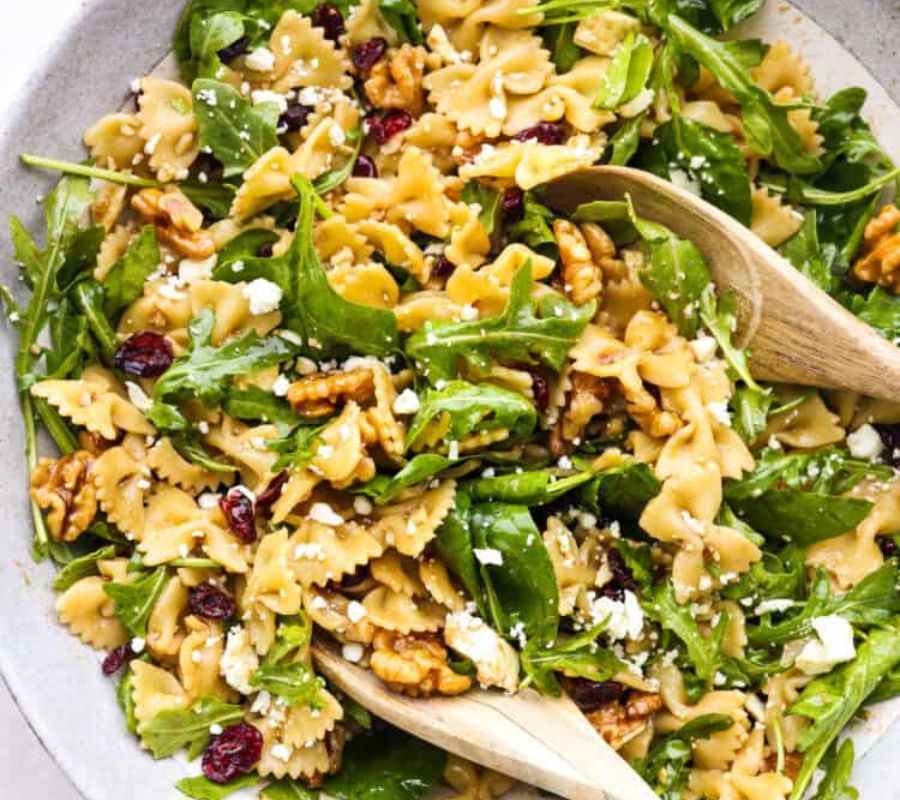 Cranberry, Feta & Spinach Pasta Salad