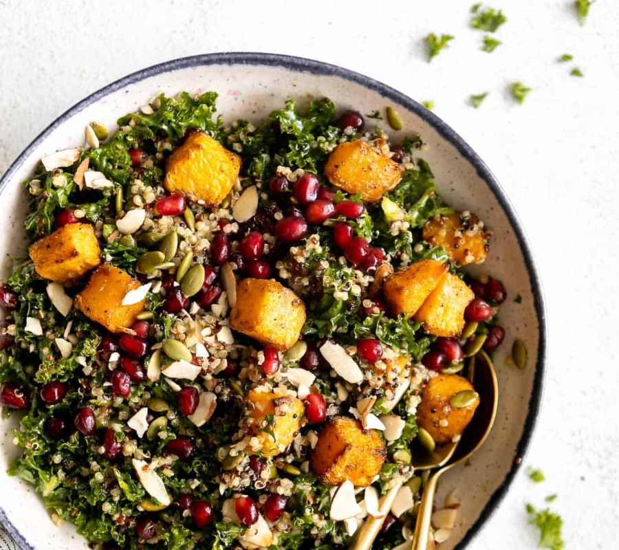 Roasted Butternut Squash and Kale Salad