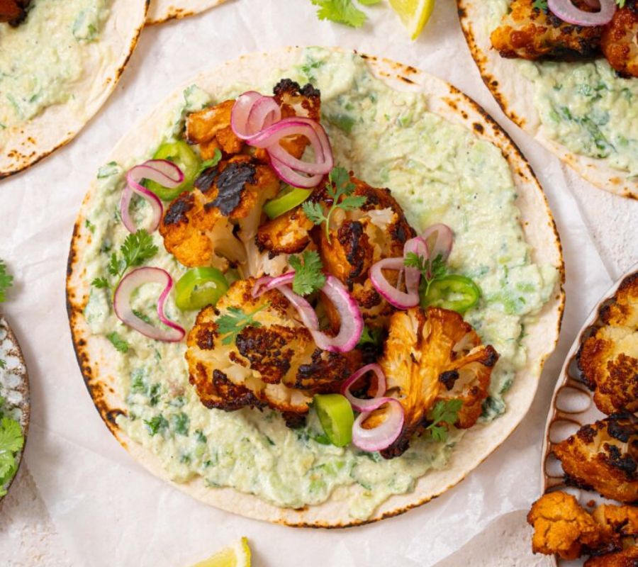 Spicy Roasted Cauliflower Tacos