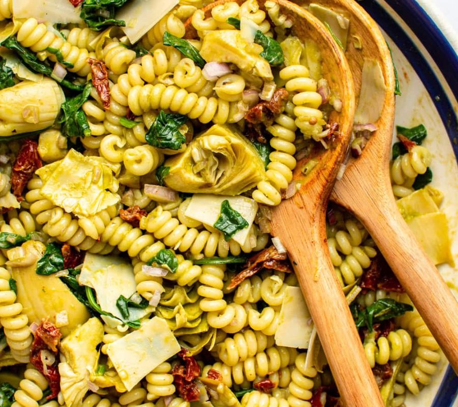 Spinach & Artichoke Pasta Salad