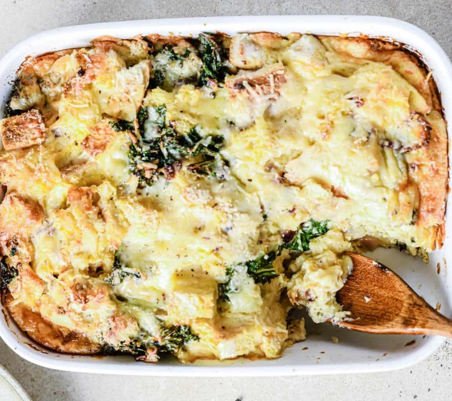 Vegetable and Cheese Strata