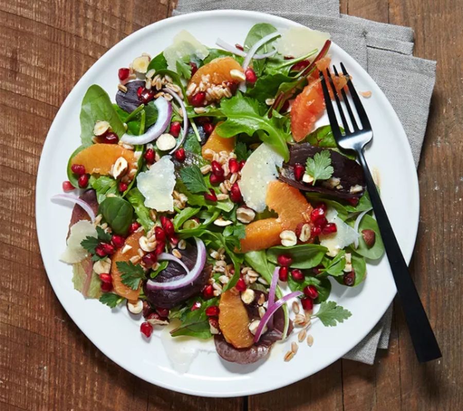 Winter Citrus & Pomegranate Pasta Salad