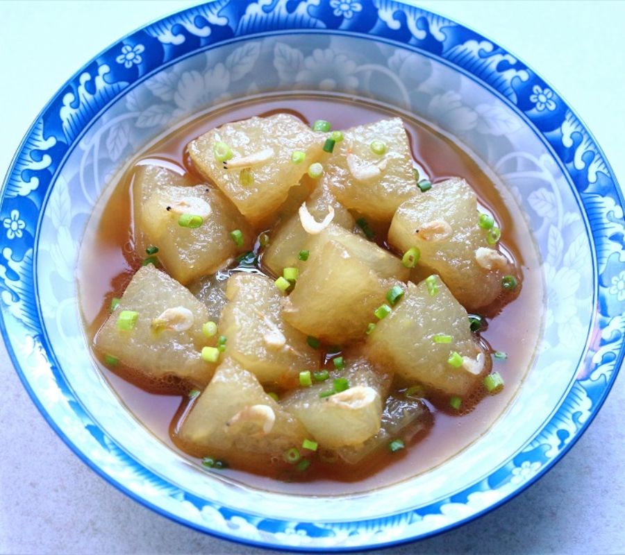 Winter Melon Stir Fry with Shrimp