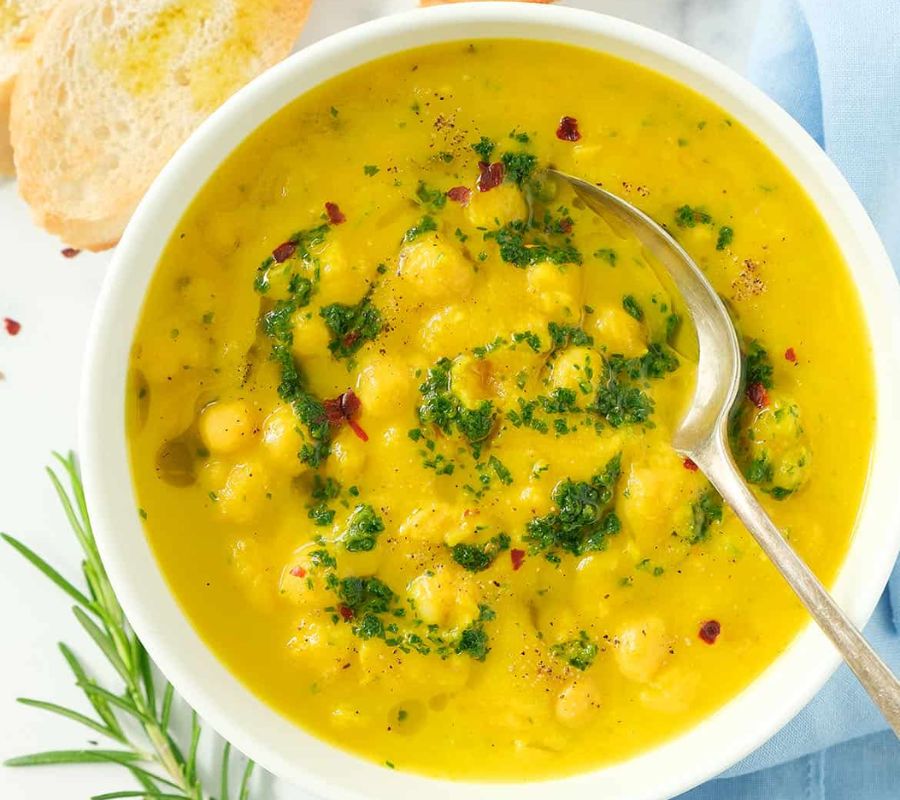 Winter Squash & Chickpea Soup