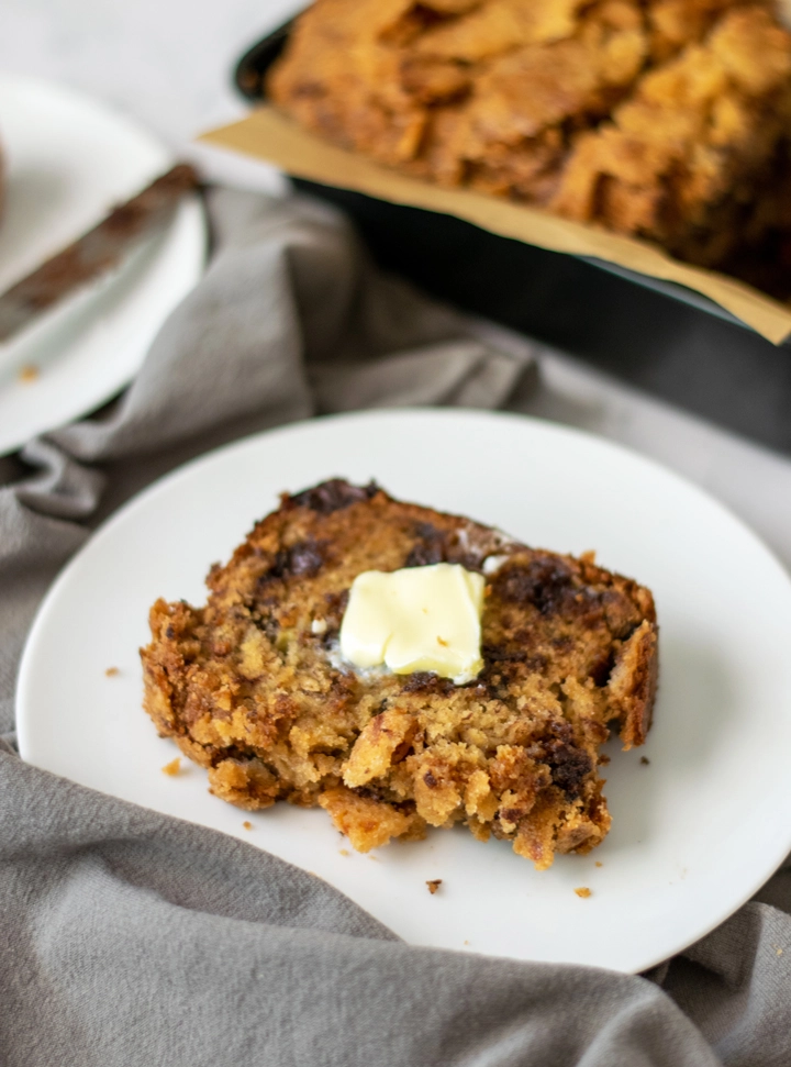 Chocolate Banana Bread with a Streusel Topping