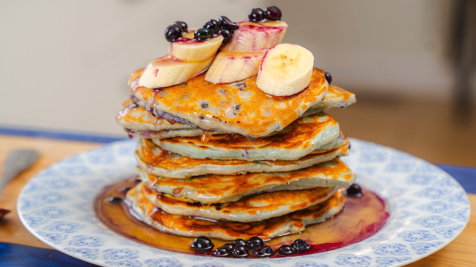 Blueberry Protein Pancakes