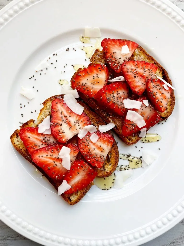 Strawberry Almond Butter Toast